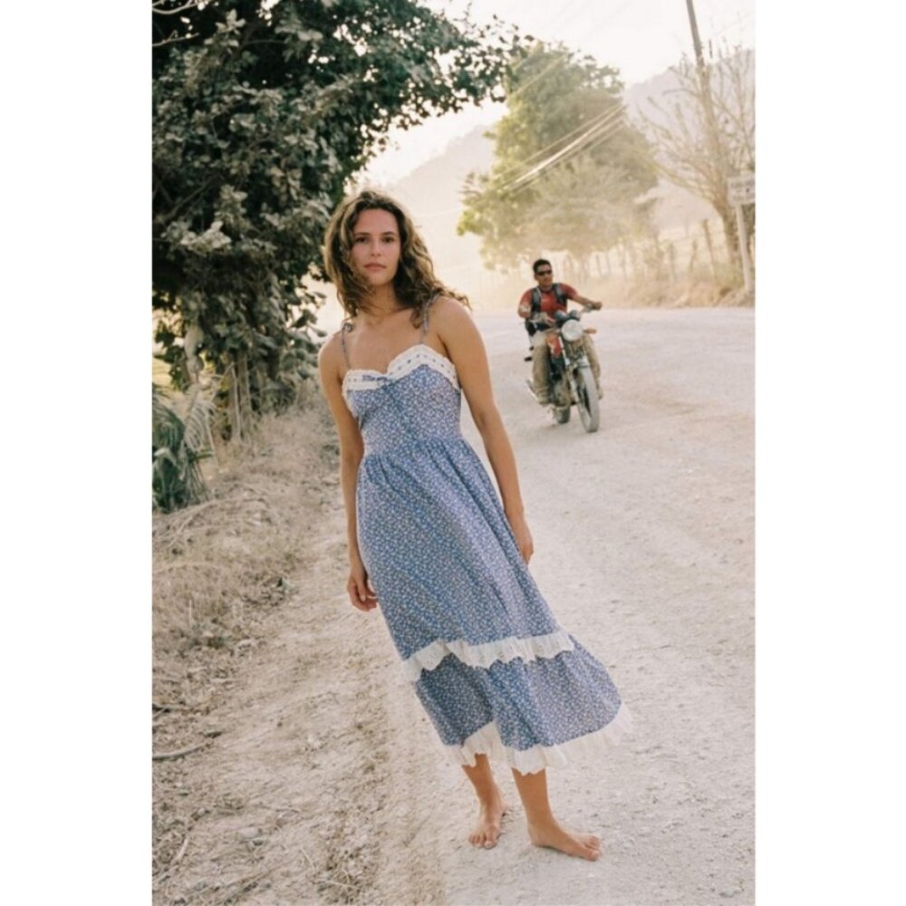 💕CHRISTY DAWN💕 The Emma Dress ~ Lavender Violet Bunny Print Medium - Picture 3 of 16